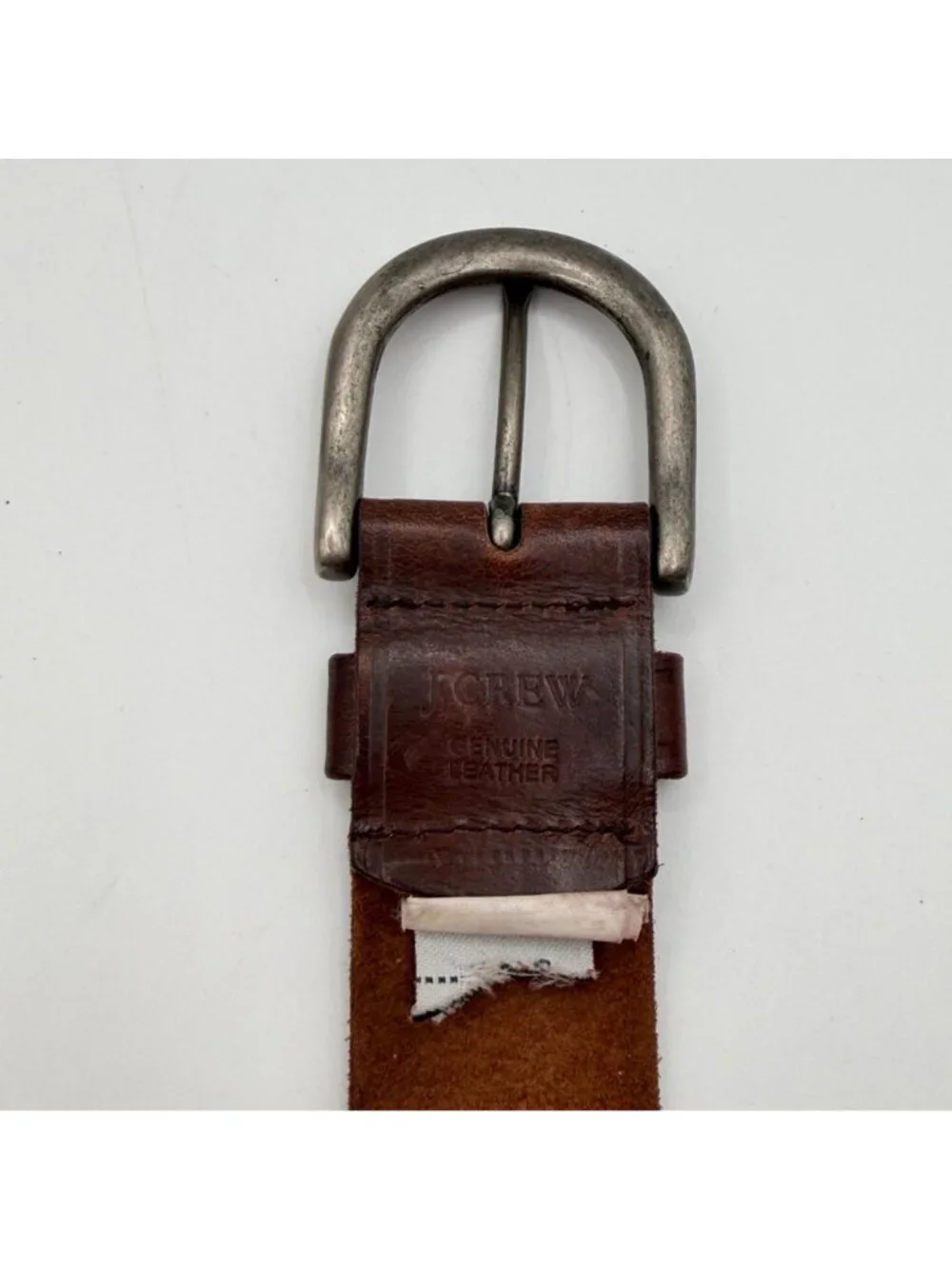 J. Crew Brown Genuine Leather Studded Detail Belt Size M
